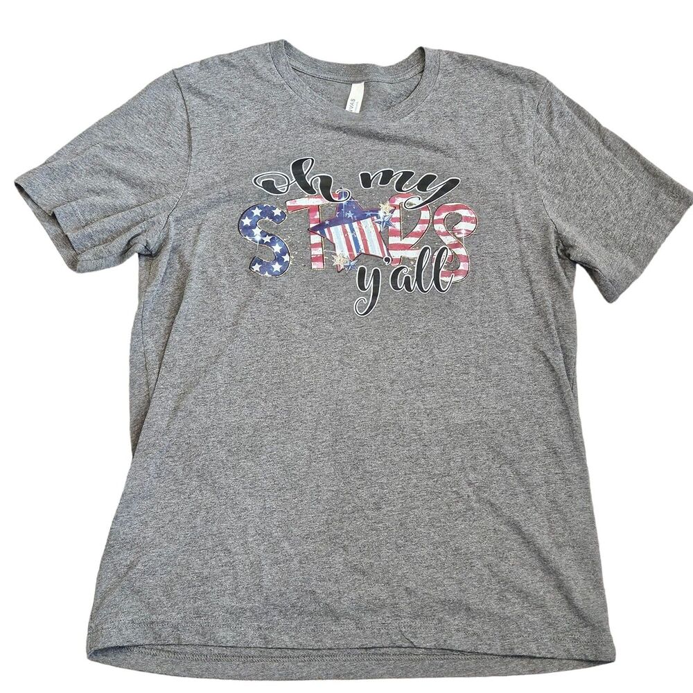 "Oh My Stars Y'all" Bella-Canvas Women's Short Sleeve Graphic T-Shirt Size Large